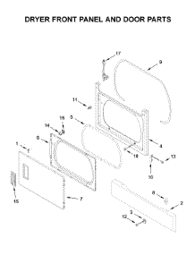 Dryer Front Panel And Door Parts parts for Whirlpool Laundry Center WETLV27HW2 from AppliancePartsPros.com