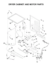 Dryer Cabinet And Motor Parts parts for Whirlpool Laundry Center WETLV27HW2 from AppliancePartsPros.com