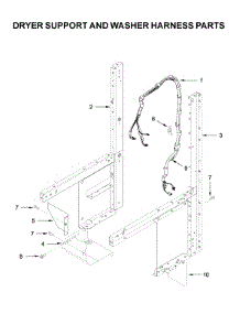 Dryer Support And Washer Harness Parts parts for Whirlpool Laundry Center WETLV27HW2 from AppliancePartsPros.com