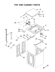 Top And Cabinet Parts parts for Whirlpool Laundry Center WETLV27HW2 from AppliancePartsPros.com