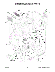 Dryer Bulkhead Parts parts for Whirlpool Washer WETLV27HW3 from AppliancePartsPros.com