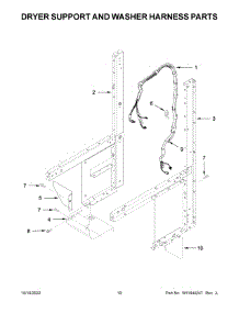 Dryer Support And Washer Harness Parts parts for Whirlpool Washer WETLV27HW3 from AppliancePartsPros.com