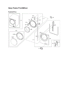 Front Frame & Door Assy parts for Samsung Washer WF331ANR/XAA-02 from AppliancePartsPros.com