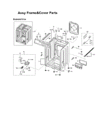 Frame & Cover Assy parts for Samsung Washer WF331ANR/XAA-03 from AppliancePartsPros.com