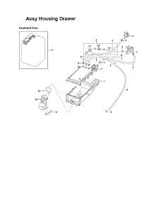 Drawer Housing Assy parts for Samsung Washer WF331ANR/XAA-03 from AppliancePartsPros.com