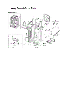 Frame & Cover Assy parts for Samsung Washer WF331ANR/XAA-05 from AppliancePartsPros.com