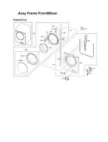 Front Frame & Door Assy parts for Samsung Washer WF331ANR/XAA-05 from AppliancePartsPros.com