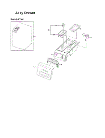 Drawer Assy parts for Samsung Washer WF365BTBGWR/A1-00 from AppliancePartsPros.com
