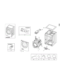 Main Assy parts for Samsung Washer WF365BTBGWR/A2-00 from AppliancePartsPros.com