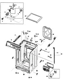 Frame Assy parts for Samsung Washer WF410ANW/XAA-00 from AppliancePartsPros.com