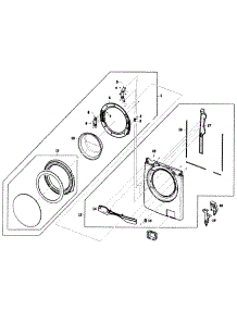 Door Assy parts for Samsung Washer WF410ANW/XAA-00 from AppliancePartsPros.com