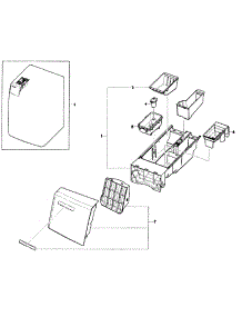 Drawer Assy 1 parts for Samsung Washer WF410ANW/XAA-00 from AppliancePartsPros.com