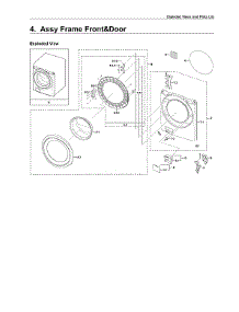 Front Frame & Door Parts parts for Samsung Washer WF42H5000AW/A2-11 from AppliancePartsPros.com