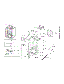 Frame & Cover Assy parts for Samsung Washer WF42H5200AF/A2-11 from AppliancePartsPros.com