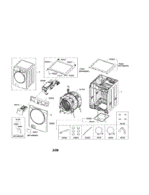 Main parts for Samsung Washer WF448AAW/XAC-00 from AppliancePartsPros.com