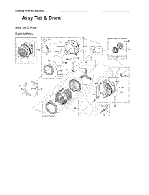 Tub & Drum Assy parts for Samsung Washer WF45A6400AV/US-00 from AppliancePartsPros.com