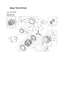 Tub & Drum Assy parts for Samsung Washer WF45B6300AC/US-00 from AppliancePartsPros.com