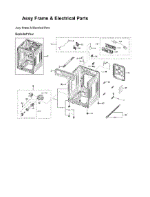 Frame & Electrical Parts Assy parts for Samsung Washer WF45B6300AP/US-00 from AppliancePartsPros.com