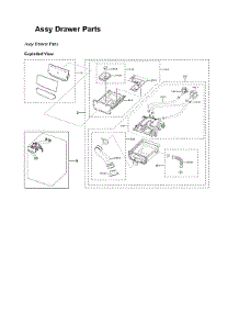 Drawer Assy parts for Samsung Washer WF45B6300AW/US-00 from AppliancePartsPros.com