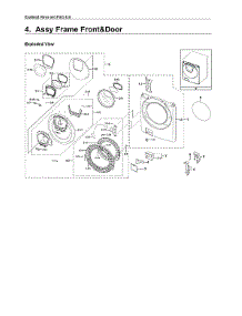 Front Frame & Door Parts parts for Samsung Washer WF45K6500AV/A2-01 from AppliancePartsPros.com