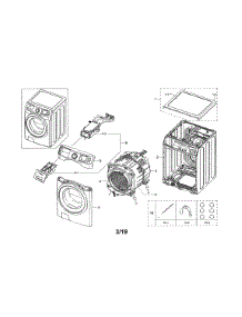 Main Unit parts for Samsung Washer WF45N5300AF/US-00 from AppliancePartsPros.com