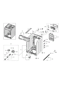 Frame & Cover parts for Samsung Washer WF45N5300AF/US-00 from AppliancePartsPros.com