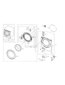 Front Parts parts for Samsung Washer WF45N5300AF/US-00 from AppliancePartsPros.com
