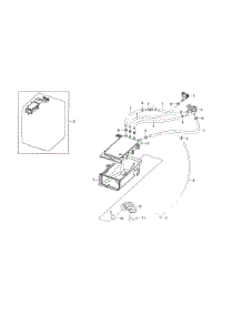 Drawer Housing parts for Samsung Washer WF45N5300AF/US-00 from AppliancePartsPros.com