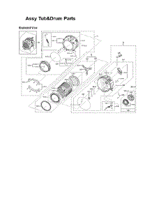 Tub & Drum Assy parts for Samsung Washer WF45N5300AW/US-51 from AppliancePartsPros.com