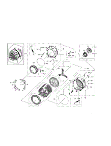 Tub & Drum parts for Samsung Washer WF45R6100AC/US-00 from AppliancePartsPros.com