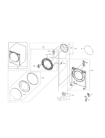 Front parts for Samsung Washer WF45R6100AC/US-00 from AppliancePartsPros.com