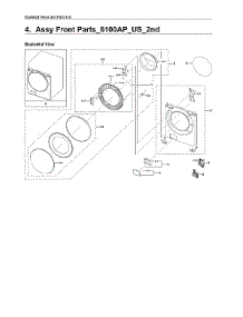 Front Assy parts for Samsung Washer WF45R6100AC/US-01 from AppliancePartsPros.com