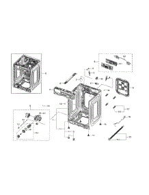 Frame & Cover parts for Samsung Washer WF45R6100AW/US-00 from AppliancePartsPros.com