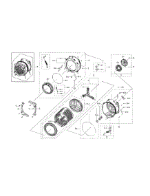 Tub & Drum parts for Samsung Washer WF45R6100AW/US-00 from AppliancePartsPros.com