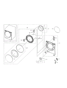 Front Assembly parts for Samsung Washer WF45R6100AW/US-00 from AppliancePartsPros.com