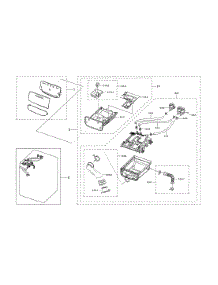 Drawer parts for Samsung Washer WF45R6100AW/US-00 from AppliancePartsPros.com