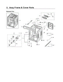 Frame & Cover Assy parts for Samsung Washer WF45R6300AW/US-01 from AppliancePartsPros.com