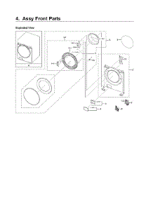 Front Parts Assy parts for Samsung Washer WF45R6300AW/US-01 from AppliancePartsPros.com