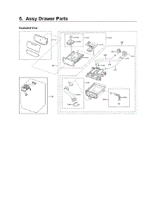 Drawer Parts Assy parts for Samsung Washer WF45R6300AW/US-01 from AppliancePartsPros.com