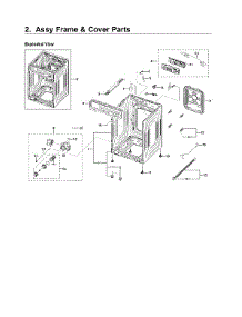 Frame & Cover Assy parts for Samsung Washer WF45R6300AW/US-02 from AppliancePartsPros.com