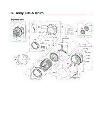 Tub & Drum Assy parts for Samsung Washer WF45R6300AW/US-02 from AppliancePartsPros.com