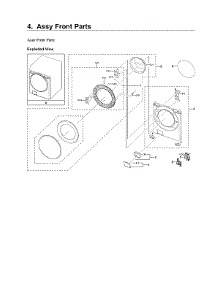 Front Parts Assy parts for Samsung Washer WF45R6300AW/US-03 from AppliancePartsPros.com