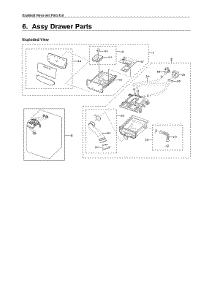 Drawer Parts parts for Samsung Washer WF45T6000AW/A5-00 from AppliancePartsPros.com