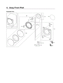 Front Part Assy parts for Samsung Washer WF45T6200AW/US-01 from AppliancePartsPros.com