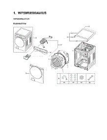 Main Assy parts for Samsung Washer WF50R8500AV/US-01 from AppliancePartsPros.com