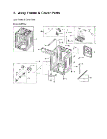 Frame & Cover Assy parts for Samsung Washer WF50R8500AV/US-01 from AppliancePartsPros.com