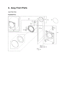 Front Assy parts for Samsung Washer WF50R8500AV/US-01 from AppliancePartsPros.com