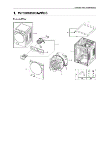 Main Unit Parts parts for Samsung Washer WF50R8500AW/US-00 from AppliancePartsPros.com