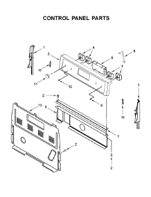 Control Panel Parts parts for Whirlpool Electric Range WFC150M0EW4 from AppliancePartsPros.com
