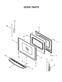 Door Parts parts for Whirlpool Electric Range WFC150M0EW4 from AppliancePartsPros.com